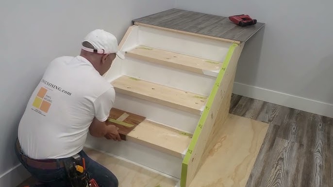 how to install vinyl planks on stairs