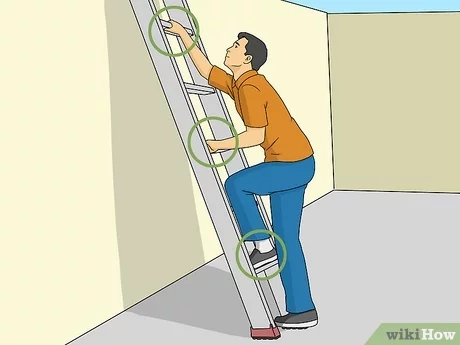 how to put ladder on roof