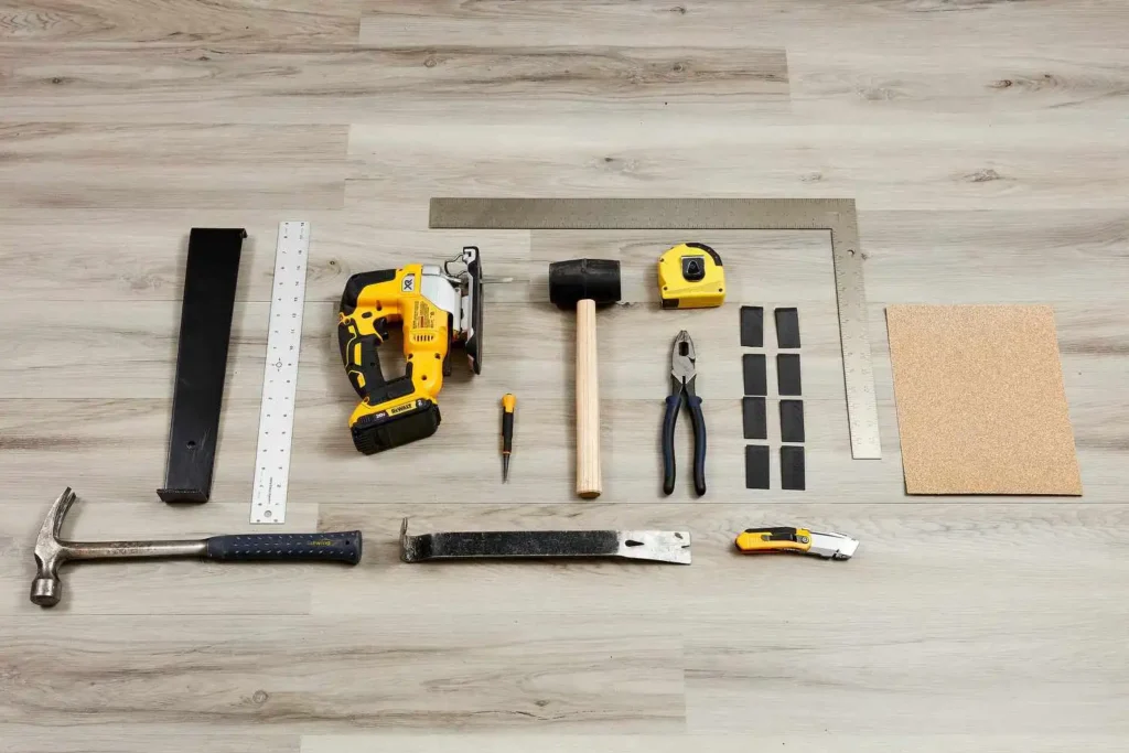 vinyl plank flooring on steps